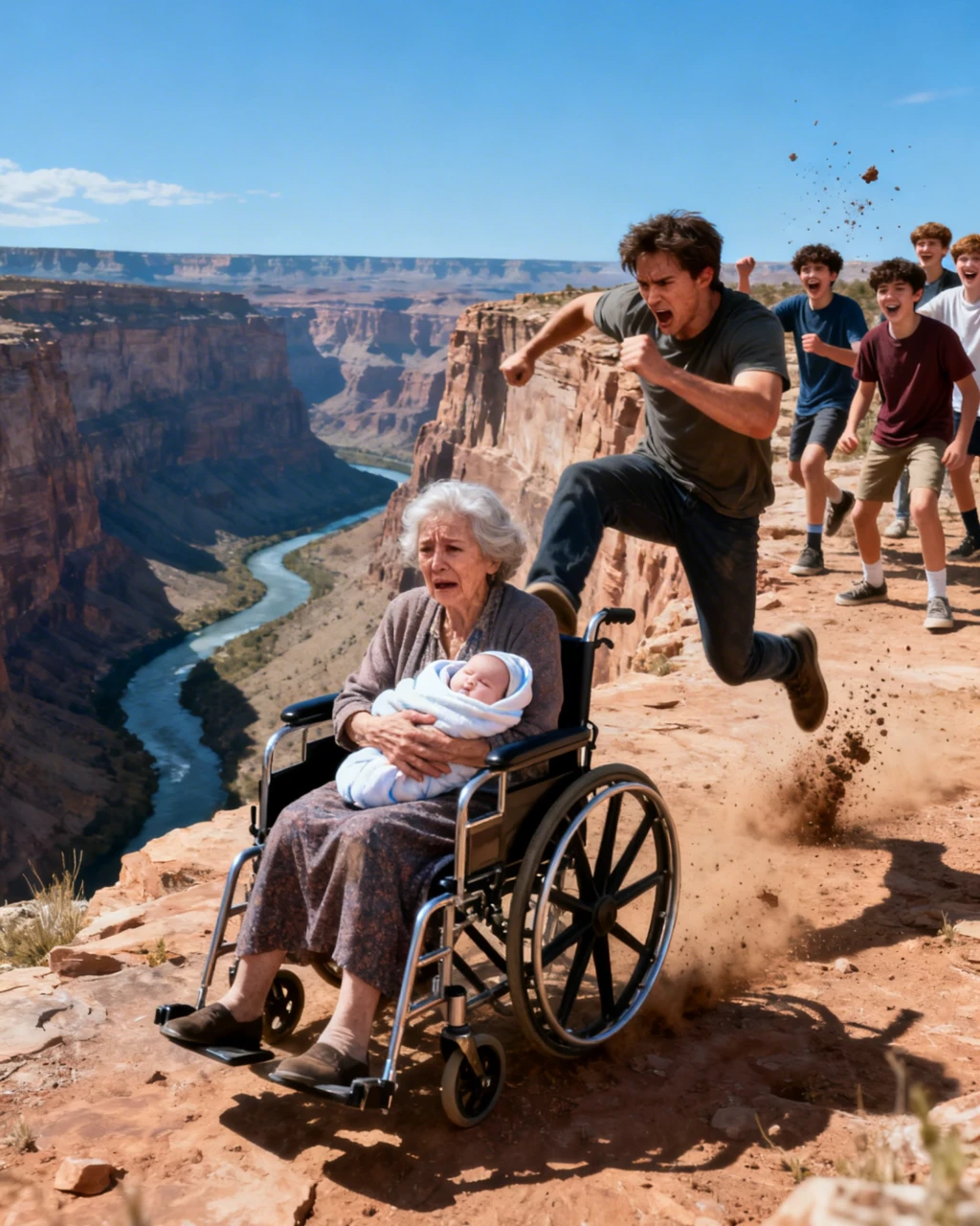 They Laughed While They Pushed a Homeless Mother Toward a 100-Foot Dro...